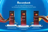 Thêm một tổ chức thẻ quốc tế vinh danh Sacombank về năng lực phát triển thanh toán số