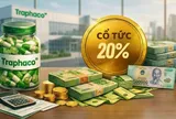Một công ty ngành dược chốt ngày trả cổ tức tiền mặt 20%