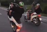 Công an xác minh clip người đàn ông nước ngoài 'bốc đầu' xe máy trên đường