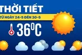 Dự báo thời tiết từ 24-5 đến 30-5: Cả nước nắng nóng diện rộng, chiều tối mưa dông