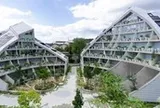 Những chậu cây và cổng vòm hình người làm sống động khu nhà ở khu công nghiệp cũ