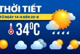 Dự báo thời tiết từ 14 đến 20-6: Bắc Bộ vào đợt mưa to, Trung Bộ nắng, Nam Bộ mưa chiều
