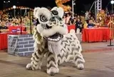 Hàng ngàn người xem biểu diễn lân sư rồng bên sông Hàn