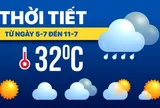 Dự báo thời tiết từ 5-7 đến 11-7: Cả nước mưa dông, có nơi mưa rất to