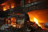 Hiện trường vụ cháy ở khu vực chợ Biên Hòa: Khung sắt cháy đen, mái tôn đổ sập