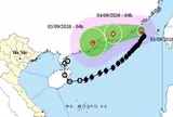 Bão Saudel vượt 23 độ Vĩ Bắc, di chuyển ra ngoài Biển Đông