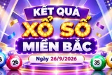 XSMB 26/9 - Kết quả xổ số miền Bắc hôm nay 26/9/2026 - XSMB ngày 26 tháng 9