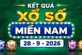 XSMN 28/9 - Kết quả XSMN ngày 28/9/2026 - Xổ số miền Nam ngày 28 tháng 9