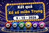 XSMT 9/10/2026 - Kết quả xổ số miền Trung ngày 9 tháng 10