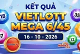 Vietlott 16/10 - Kết quả xổ số Vietlott Mega 6/45 ngày 16 tháng 10