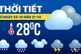 Thời tiết tuần từ 25-10 đến 31-10: Bắc Bộ nắng, Trung Bộ mưa, Nam Bộ triều cường