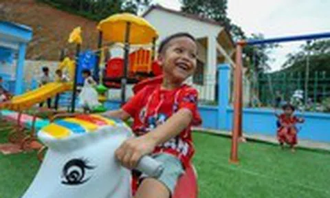 Cô trò trường mầm non Pác Rà có điểm trường mới khang trang
