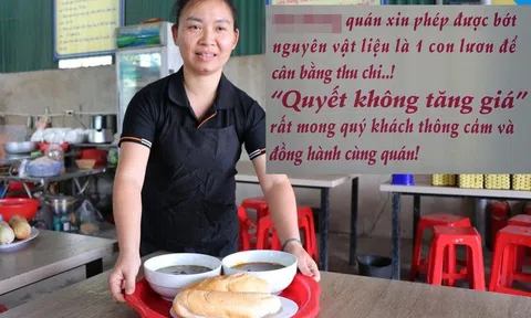 Chủ cửa hàng treo biển “xin bớt một con lươn” để không tăng giá đồ ăn