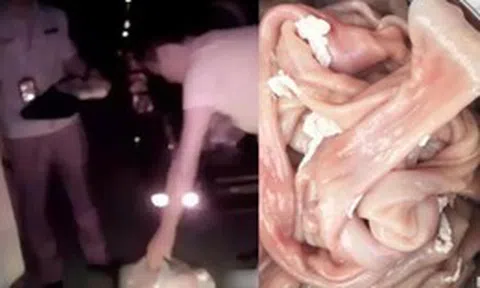 Đột kích chợ trong đêm, phanh phui cơ sở bán lòng lợn ngâm hoá chất doanh thu 7 tỷ đồng, tịch thu hàng trăm kg lòng sắp “tuồn” ra thị trường