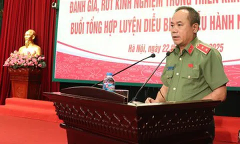 Công an Hà Nội rút kinh nghiệm trong triển khai buổi tổng hợp luyện diễu binh, diễu hành 21/8
