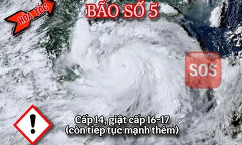 Tin mới nhất về bão số 5: Tăng vọt giật cấp 17, tiếp tục mạnh thêm