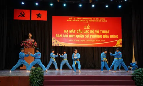 Ra mắt Câu lạc bộ Võ thuật Ban Chỉ huy quân sự phường đầu tiên của TP HCM