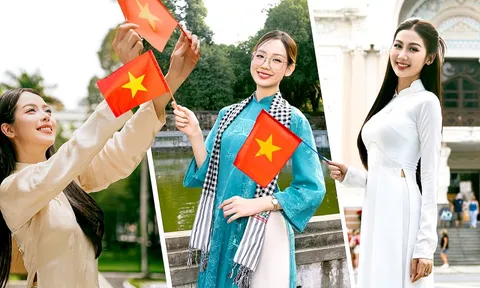 Hoa hậu Thanh Thủy, Bảo Ngọc, Quế Anh: Kiêu hãnh, tự hào hô vang hai tiếng Việt Nam