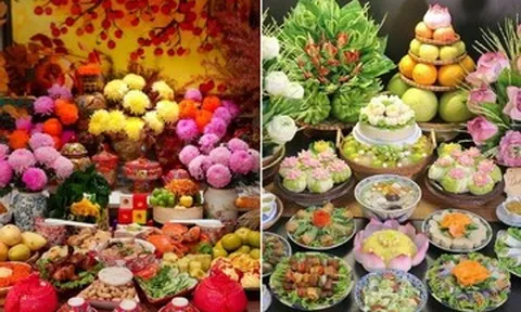 Mẹ đảm đứng bếp 4 tiếng, làm mâm cỗ Rằm tháng 7 đẹp mỹ mãn