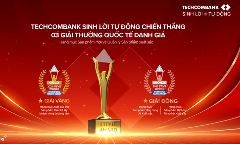 Sản phẩm Techcombank Sinh Lời Tự Động giành giải vàng Stevie Awards