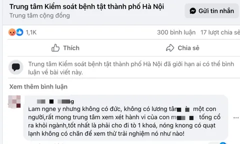 CDC Hà Nội khóa bình luận Fanpage vì nhân viên liên quan vụ 'mẹ kế bạo hành'