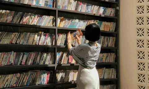 "Bức tường sách" 7.500 cuốn trong quán cà phê phố núi hút giới trẻ check-in