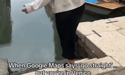 Tin lời đi theo Google Maps chỉ đường, cô gái trượt chân rơi tõm xuống nước