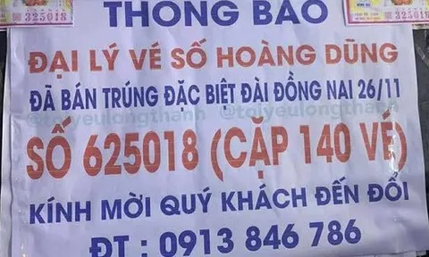 Xổ số miền Nam: Đại lý treo bảng tìm chủ nhân trúng 140 tờ vé số