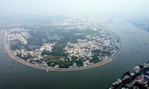 Hình hài đường ven sông tuyệt đẹp uốn lượn dọc sông Đồng Nai vừa thông xe kỹ thuật