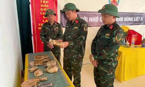 Hai hài cốt liệt sĩ cùng nhiều di vật được phát hiện tại điểm cao 402