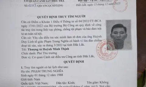 Ai thấy Phạm Trung Nghĩa ở đâu, trình báo ngay theo số 094.436.1717