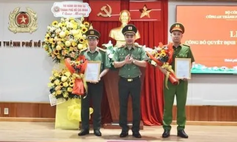 Công bố quyết định bổ nhiệm Thủ trưởng Cơ quan ANĐT và Thủ trưởng Cơ quan CSĐT Công an TPHCM