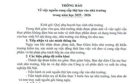 Phụ huynh cắt cơm bán trú sau vụ 300 tấn thịt lợn bệnh được đưa vào trường học