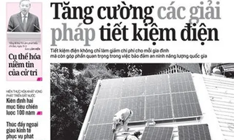 Báo in ngày 1-4: Tăng cường các giải pháp tiết kiệm điện