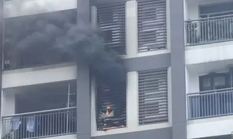 Cháy căn hộ tầng 10 chung cư cao cấp ở TPHCM, cư dân hoảng loạn tháo chạy