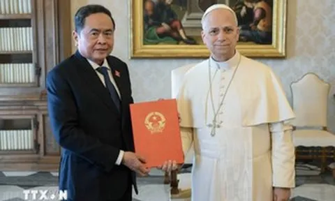 Chủ tịch Quốc hội Trần Thanh Mẫn hội kiến Giáo hoàng Leo XIV
