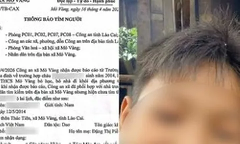 Một nam sinh 12 tuổi mất tích bí ẩn nhiều ngày