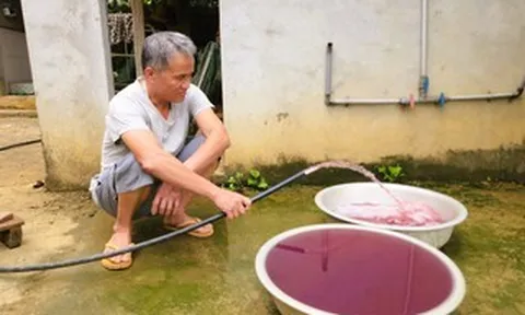 Nhà máy xả thải khiến nước giếng khoan đổi màu tím bất thường bị tạm dừng hoạt động