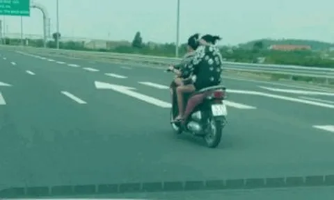 Danh tính 2 thiếu nữ 'đầu trần', phóng xe máy ngược chiều trên cao tốc