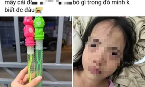 Bé gái 5 tuổi tổn thương mắt sau khi thổi bong bóng xà phòng