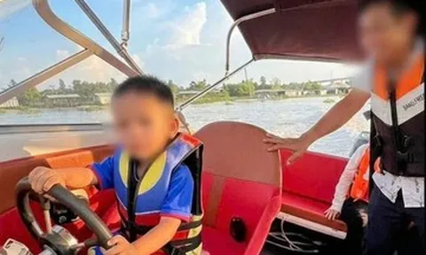 Phạt gần 17 triệu đồng người bố để con 4 tuổi lái ca nô, quay clip đăng mạng