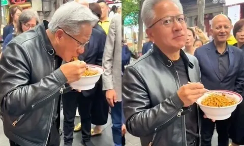 Quán mì vỉa hè Trung Quốc 'hốt bạc' nhờ 1 lần CEO Nvidia ghé thăm