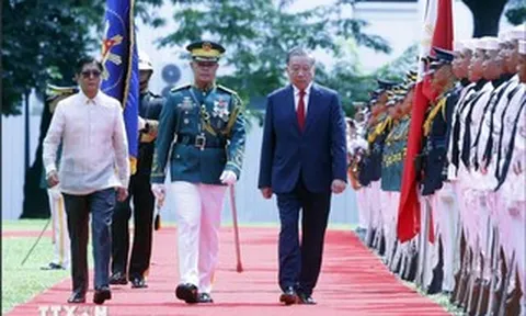 21 loạt đại bác chào mừng Tổng Bí thư, Chủ tịch nước Tô Lâm thăm cấp Nhà nước Philippines