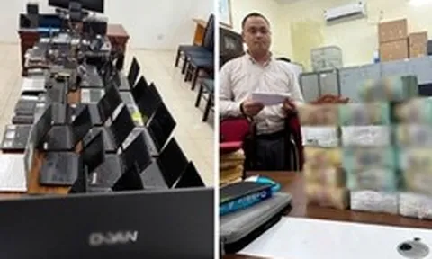 Bắt Giám đốc công ty truyền thông cùng 17 người, tạm hoãn xuất cảnh 15 đối tượng: Thu giữ 7 tỷ đồng, 29 máy tính và 41 điện thoại