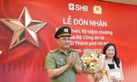 SHB nhận bằng khen của Bộ Công an về phong trào bảo vệ an ninh Tổ quốc