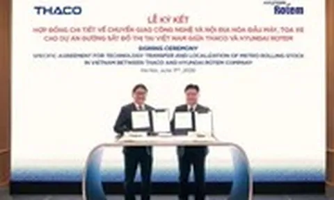 THACO và Hyundai Rotem thúc đẩy nội địa hóa sản xuất đầu máy toa metro tại Việt Nam