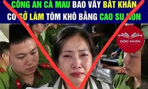 Cà Mau làm rõ thông tin "làm tôm khô bằng cao su non"