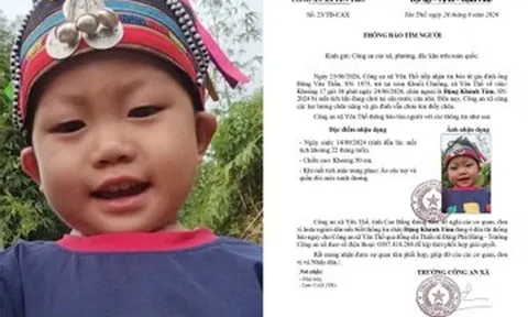 Khẩn tìm bé trai 22 tháng tuổi mất tích khi chơi trước sân