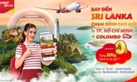 Cùng Vietjet khám phá Sri Lanka, vé từ 0 đồng cùng 20kg hành lý