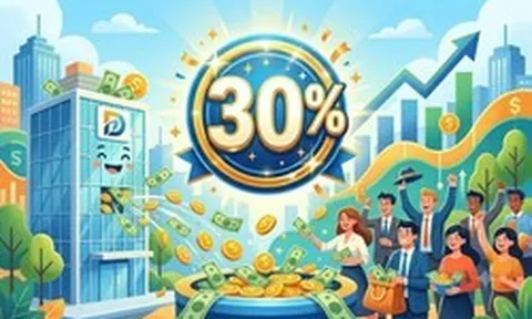 Một doanh nghiệp chốt ngày trả cổ tức tiền mặt 30% ngay tháng này